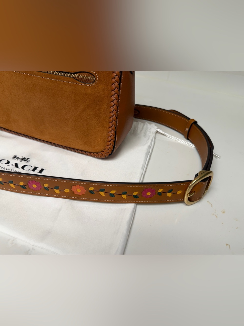 COACH ⁠Soft Tabby Braided Suede Canyon Bag CJ817 NWOT⁠ - Picture 14 of 15